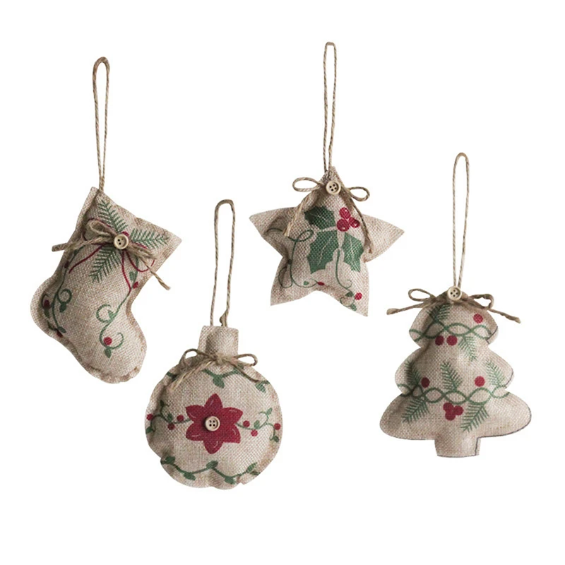 Ciondolo di tela di natale appeso decorazioni Decorative per l'albero di natale ornamento di natale riutilizzabile corridoio Festival Party Decor
