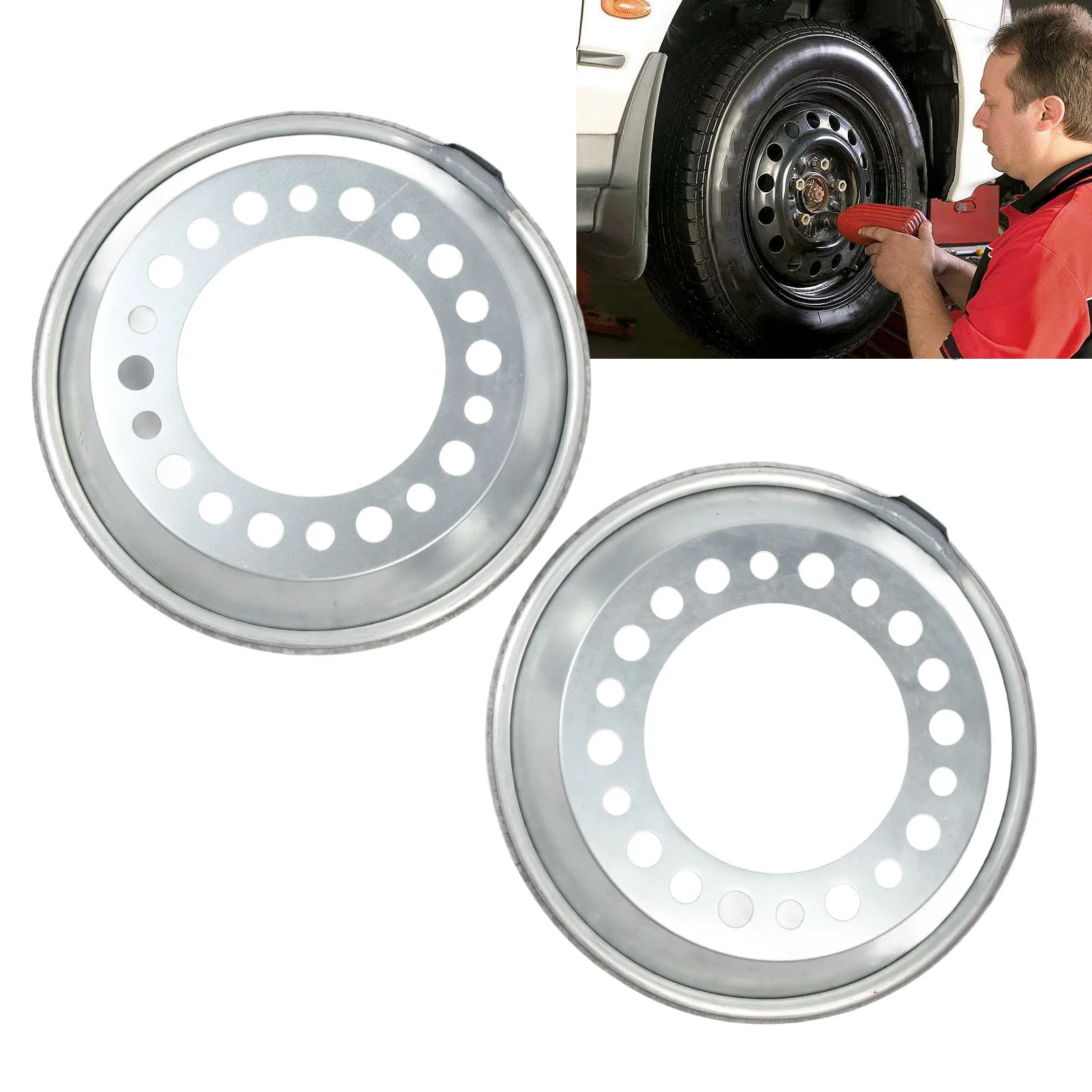 

2PCS Auto Wheel Balancer Metal Prevent Tire Cupping 800‑822 for Heavy Duty Trucks 22.5 24.5in Aluminum Wheels