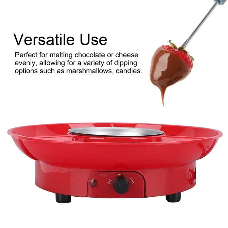25W Electric Fondue Pot Set 2 Gears 10 Forks Chocolate Melting Small Pot For Wedding Party Gifting