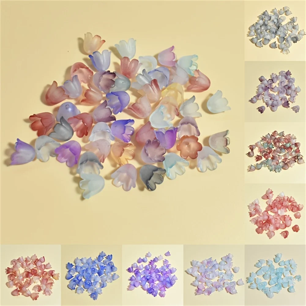 11mm gradient wind chime flower mixed color pack, about 50 pieces can be made into a bracelet necklace decorative bead