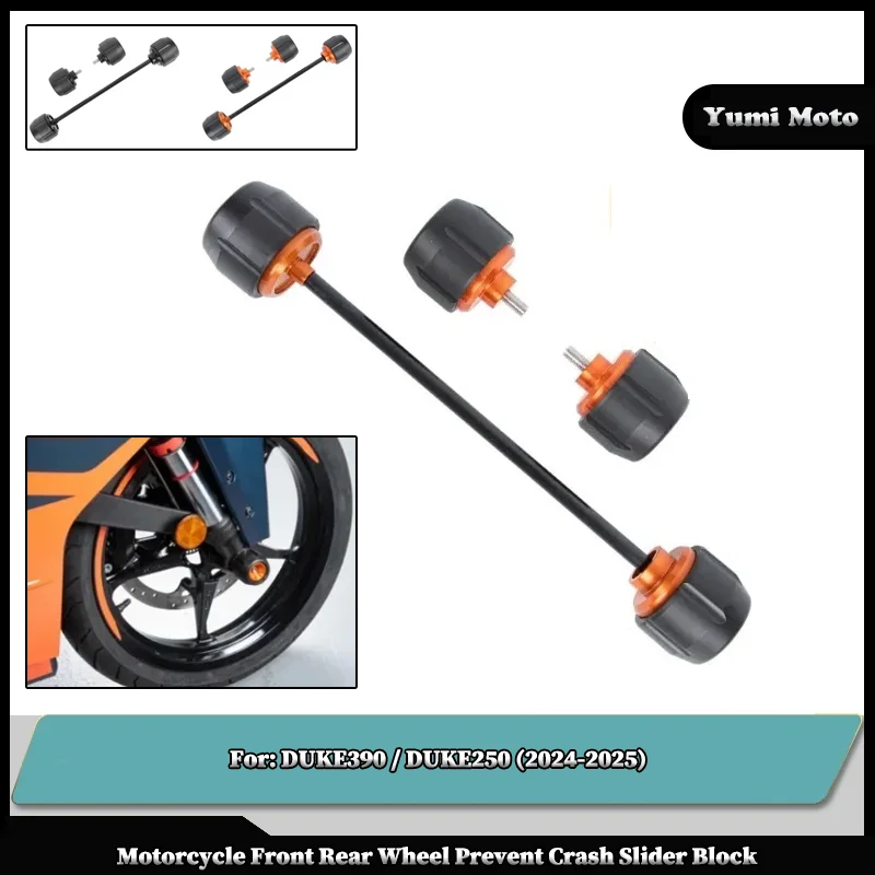 

Motorcycle Front Wheel Rear Wheel Crash Slider Pads Motorcycle Spindle Bobbins For KTM DUKE390 DUKE250 2024-2025 DUKE 390 250