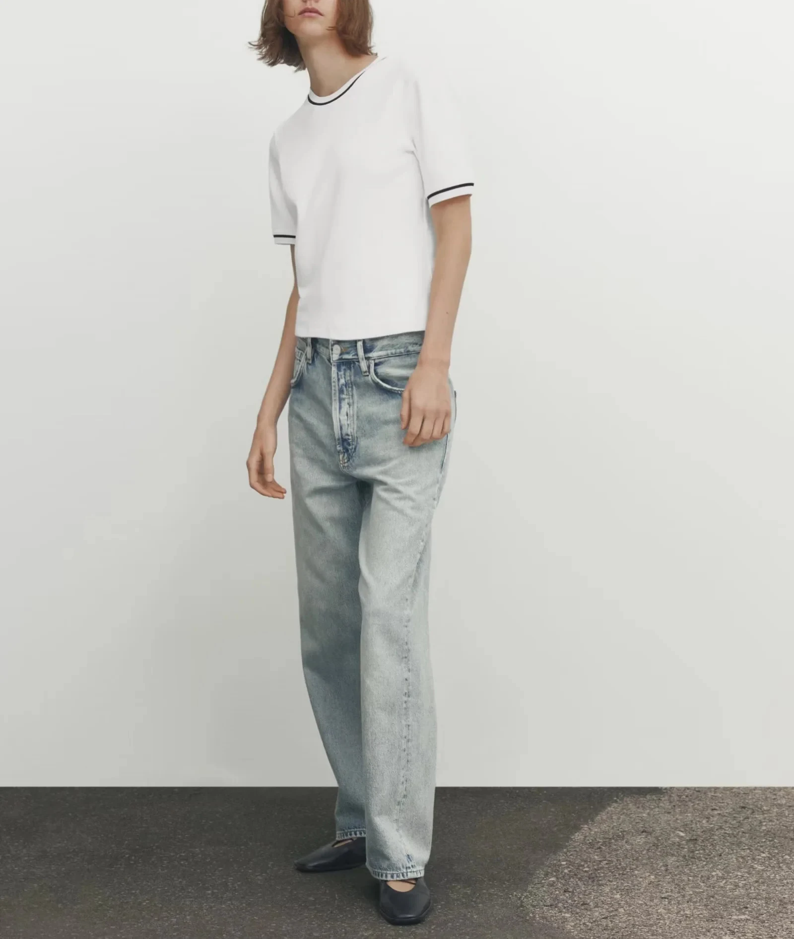 Casual Summer New Basic Short Sleeve round Neck T-Shirt Color Block Versatile Commute Style Women's Polyester Fiber Slim Fit