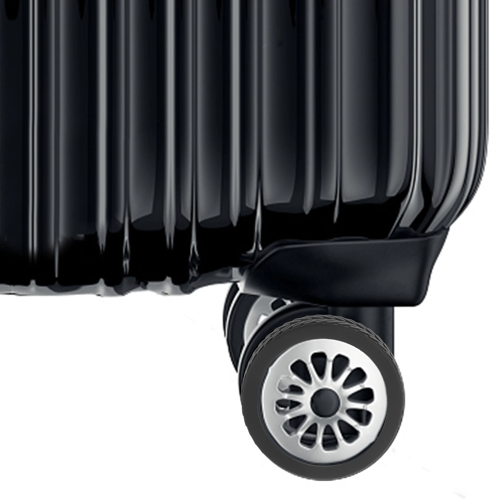 

8pcs Black Wheel Covers Suitcase Feet Protectors Silicone Suitcase Wheel Covers Silicone Travel Accessories