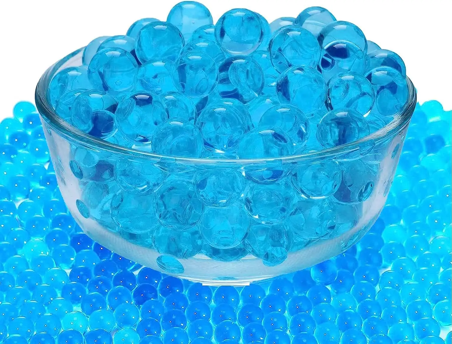 20,000Pcs Water Gel Jelly Beads, Blue Water Beads for Vase Filler Beads Gel Jelly Balls for Floating Pearls, Floating Candles