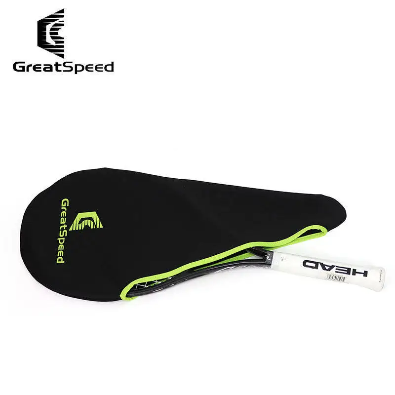 

Greatspeed Nylon Badminton Tennis Racket Protective Cover, Anti-Collision Elastic Racket Storage Bag, Single Racket Cover