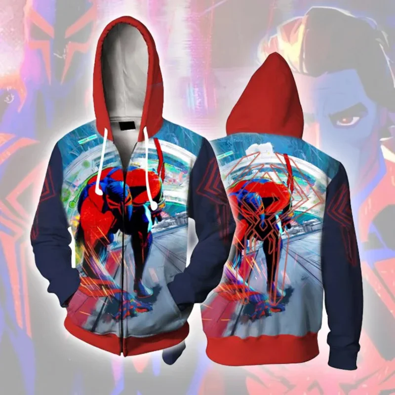 Anime Movie Hooded Peter Parker Hoodies Cosplay Jacket Miles Morales Sweatshirt Zipper Clothes Unisexy Hoody Coat