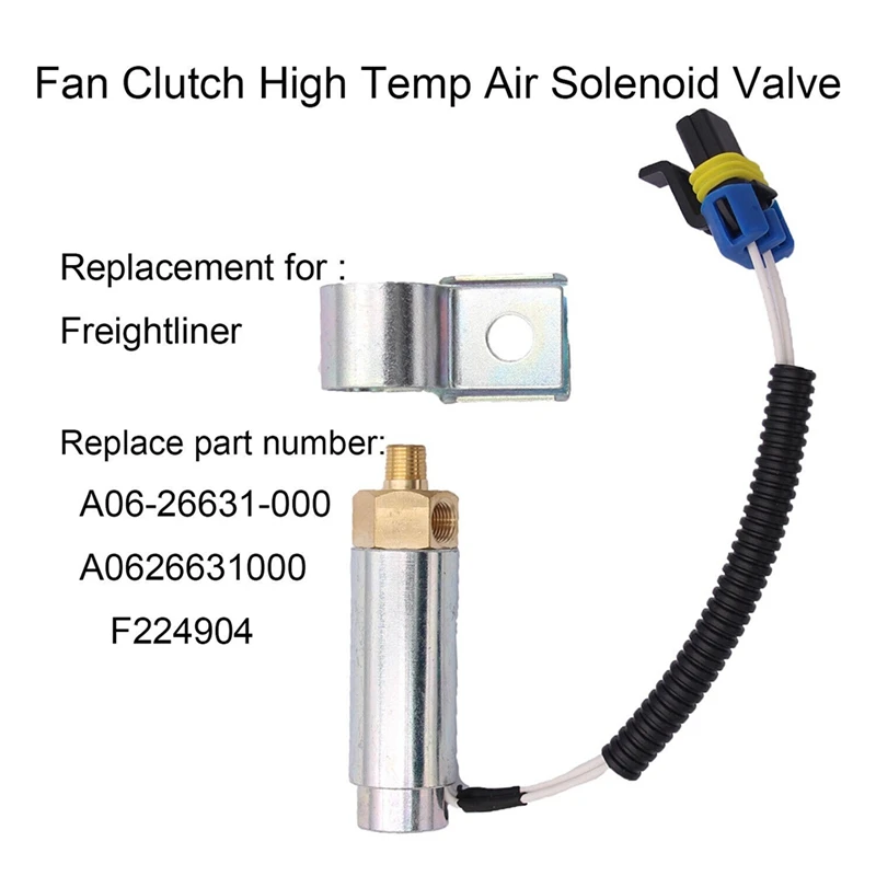 3X Fan Clutch High Temp Air Solenoid Valve A06-26631-000 F224904 5020-1 85020-1 For Freightliner