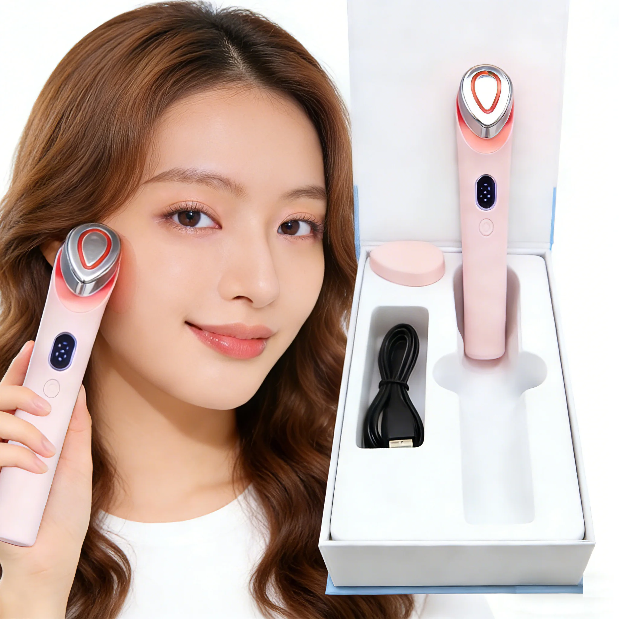 

7-цветный уход за кожей лица Age-R Booster Pro, косметическое устройство EMS, микротоковый лифтоковый массажер для домашнего использования, подарок на День святого Валентина, 9 продаж