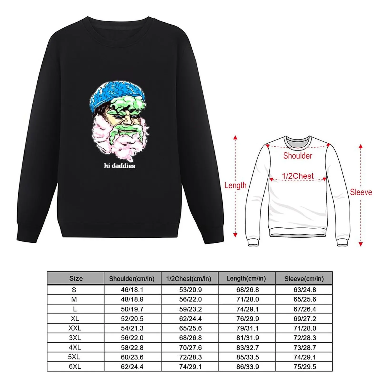 Hi Daddies Cotton Candy Randy Pullover Hoodie japanese style men clothing aesthetic clothing men's coat sweatshirt male