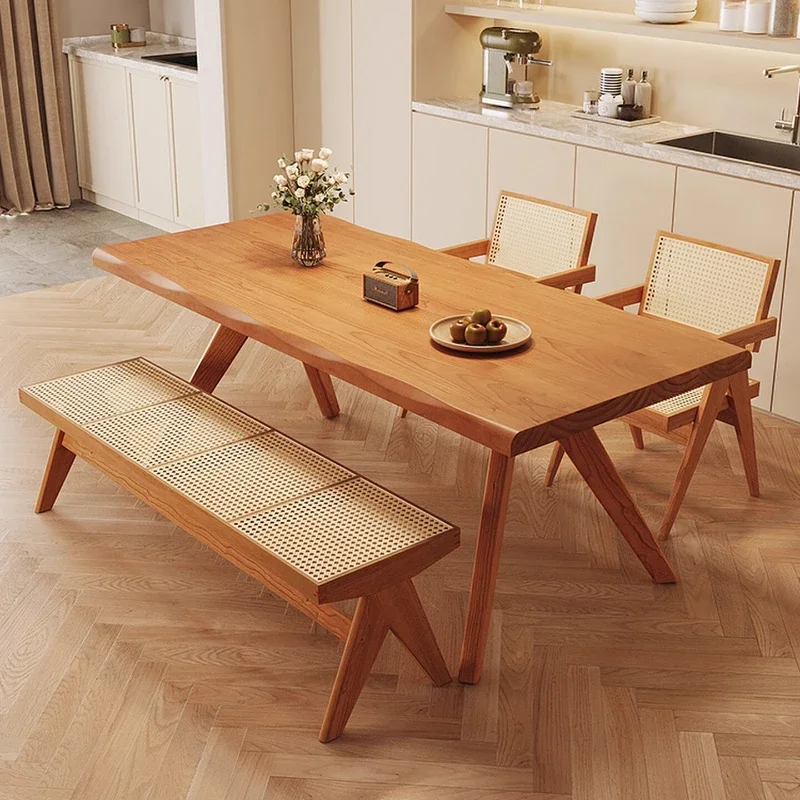 

Solid Wood Dining Tables Seating Room Kitchen Desk Space Saving Dining Tables Modern Interior Mesas Comedor Hotel Furniture