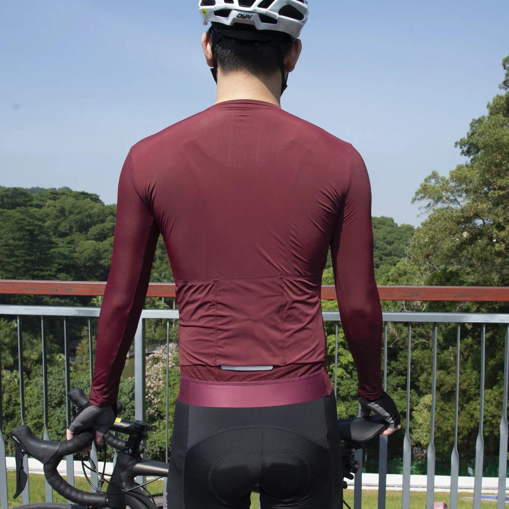 HISERWA Cycling Jersey Long Sleeve Summer Pro Aero Slim Fit Long Sleeves Cycling Jersey Men Women Breathable Man Cycling Maillot