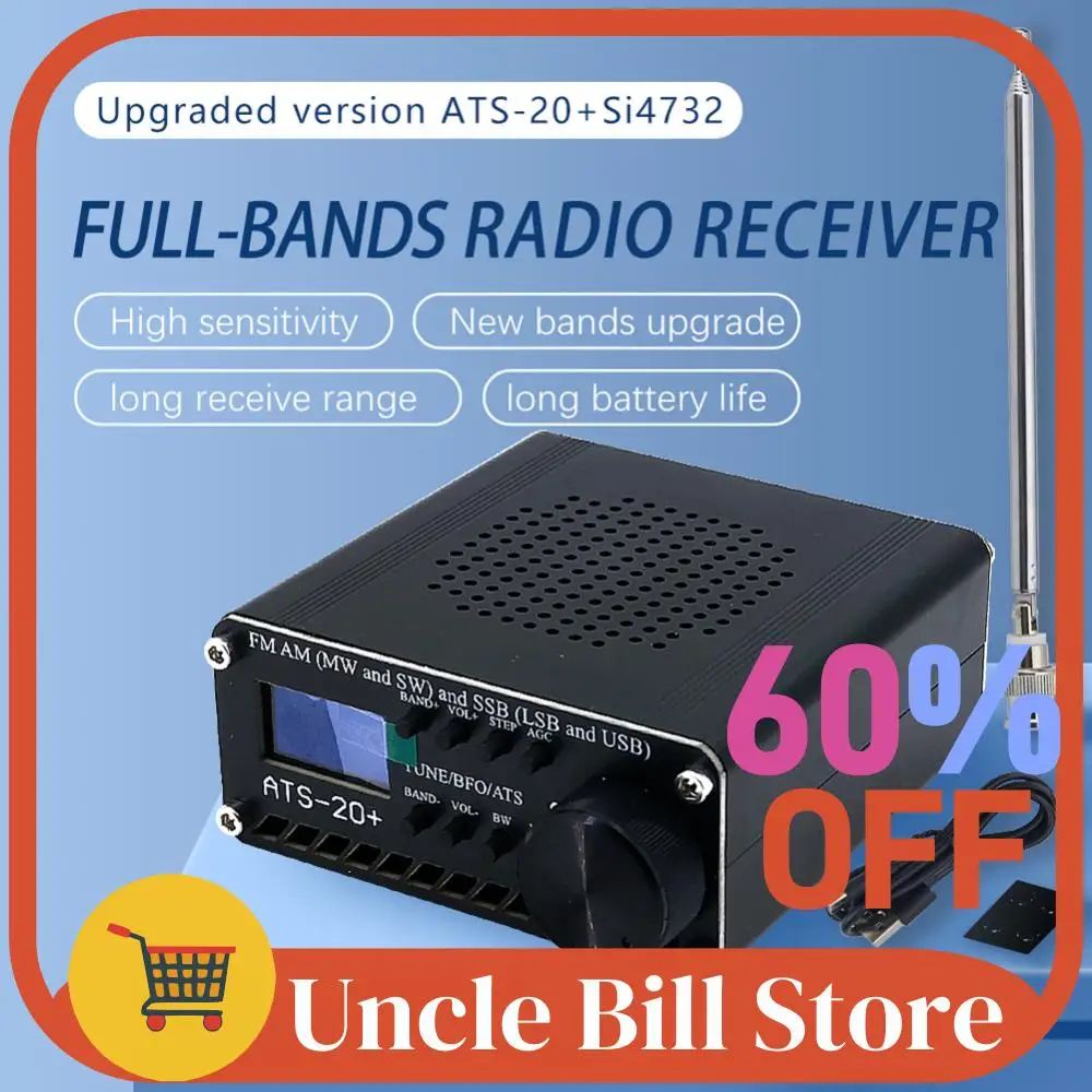 Radio Ricevitore Multibanda ATS25X2 Con Touchscreen 2,4'' – AM, LW, MW, SW, SSB, DSP, Batteria Integrata E Uscita Cuffie - 3