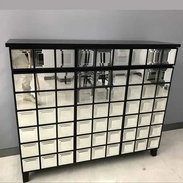

Duoyuan mirrored shoe, neoclassical dining , large capacity foyer cabinet, partition storage cabinet, European