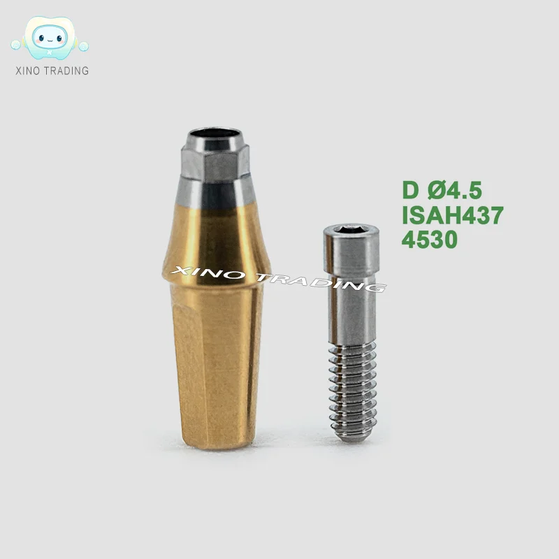 Conjunto de 6 Abutments Retos Pré-Fabricados de Titânio Compatíveis com o Sistema de Implante Dentário Neobiotech Conector Protético Multi-Unit