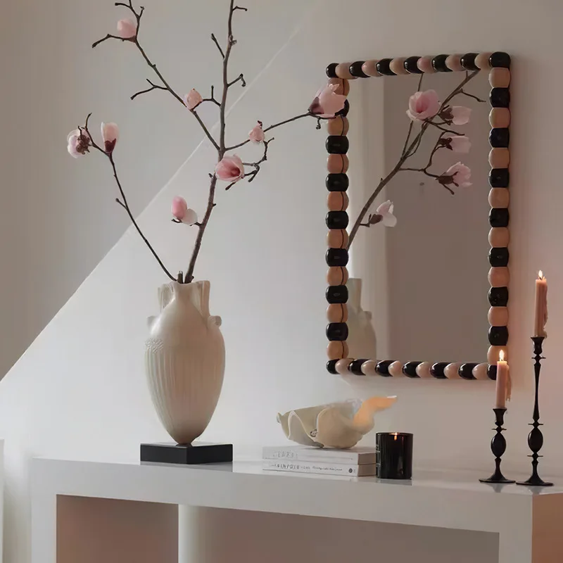 DSA wabi-sabi mid-ancient style high-end art flower ware ornament model house sales office living room entrance TV cabinet