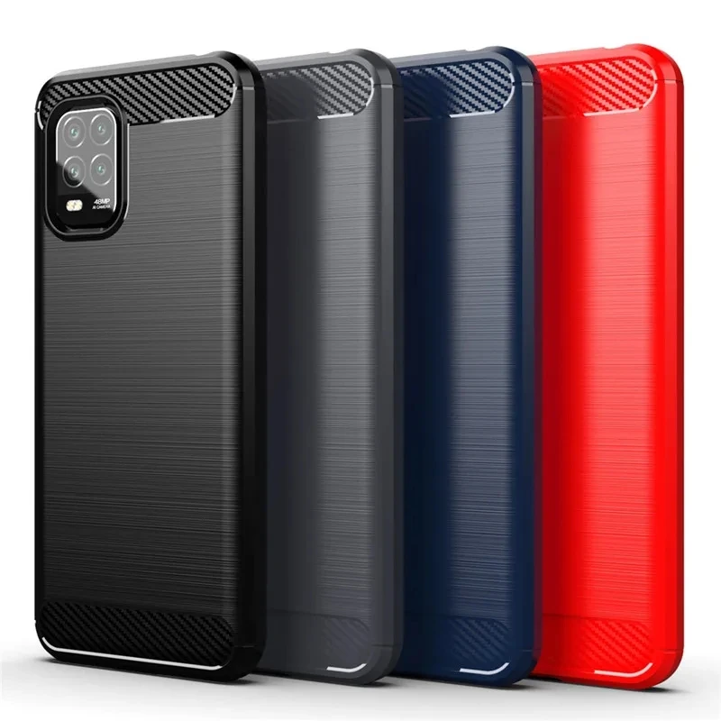 Dla Xiaomi Mi 10 Lite Mi10 lite Miękkie silikonowe etui Luksusowe etui z włókna węglowego dla mi 10lite 5g mi10lite Wstrząsoodporne matowe etui — zdjęcie produktu 2