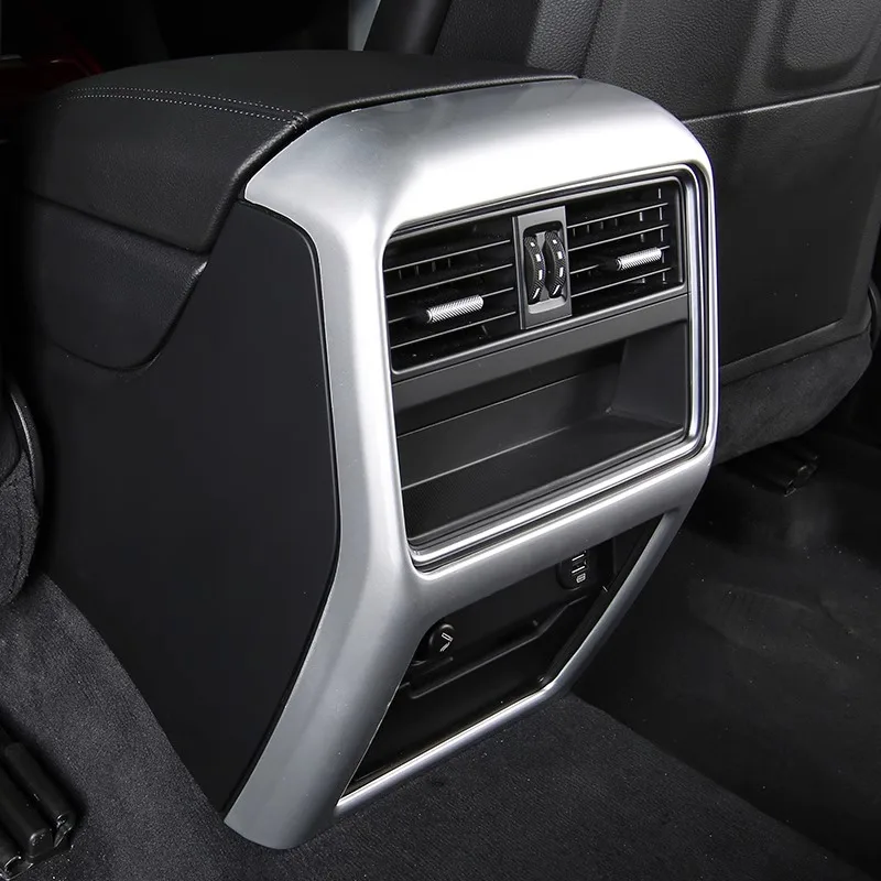 For Porsche Cayenne 2018 2019 2020 2021 2022 2023 Car ABS Rear Air Conditioning Exhaust Vent Decorative Frame Anti Kick Panel