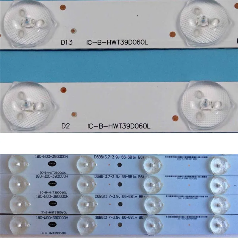 New LED TV Illumination Bars IC-B-HWT39D060L/R Backlight Strip For Avol AET39220FM Array Bands 180-W00-390000H Planks Matrix