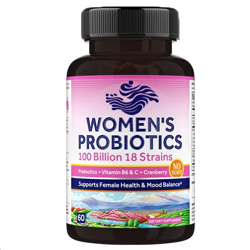 100 Billion Colony Units Of Probiotics For Women, 18 Strains Of Prebiotics, Vc And B6, Cranberry Urinary And Digestive Support