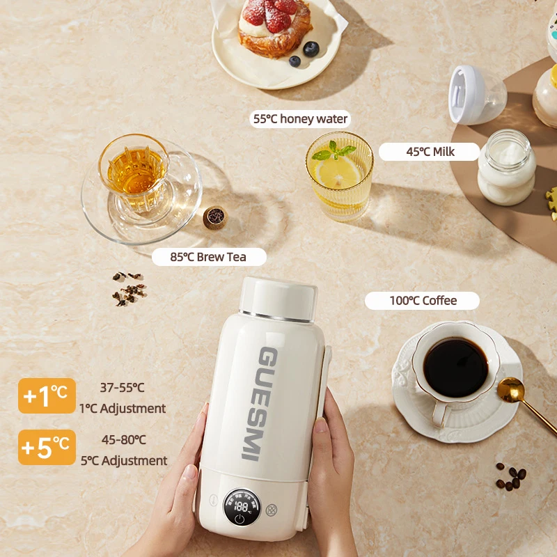 1.0L Electric Kettle Portable Heating Cup Multifunction Boiled Water Pot Outdoors Thermo Pot Adjustable Temperature Kettles 220V