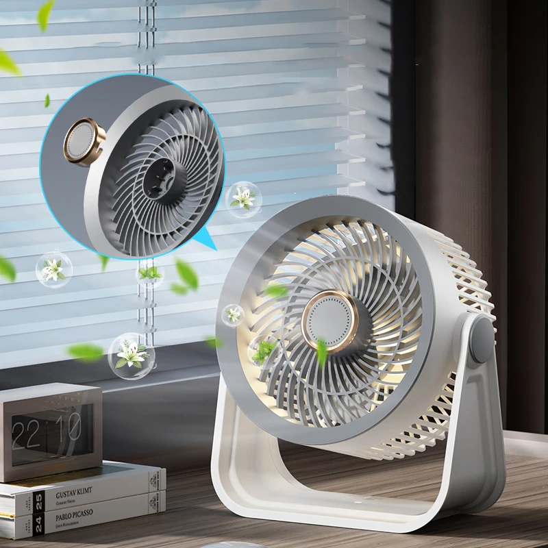 

Новый оптовый настольный вентилятор, электрический 5-скоростной USB-электрический вентилятор, портативный со светодиодной подсветкой, вентилятор для ароматерапии, настенный вентилятор для домашнего офиса