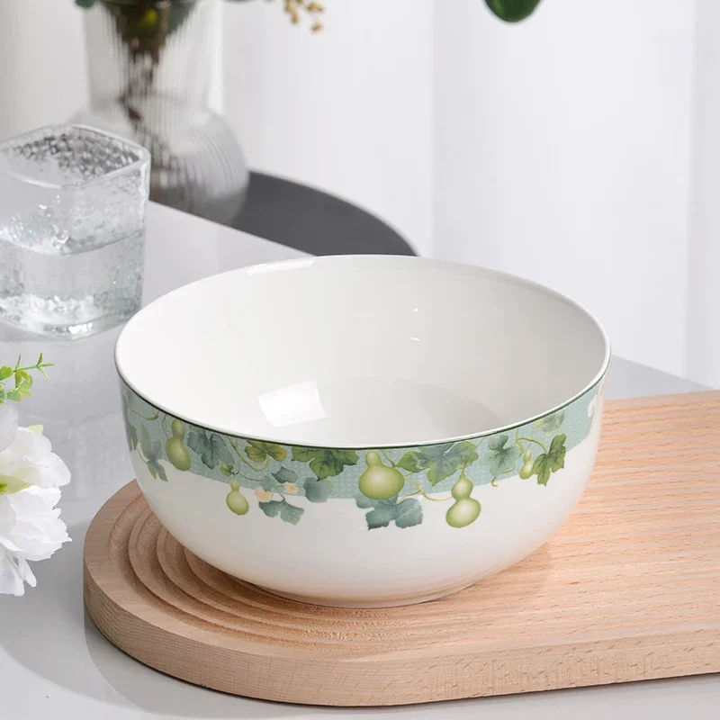 8inch, bone china ramen bowl, Chinese painting design, porcelain bowl pretty, ceramic fruit bowl, bowls for food soup serving
