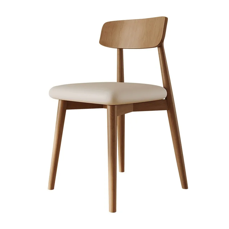 All solid wood dining chair household dining table chairs restaurant soft bag stool backrest