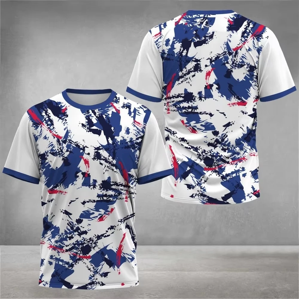 Camiseta para hombre con estampado novedoso, camiseta de tenis de verano, Camiseta deportiva Unisex, ropa transpirable de manga corta con cuello redondo, camisetas de Fitness ﻿