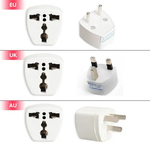 Universal EU AU UK Plug Travel Wall AC Power Charger Outlet Adapter Converter Socket Europe England Singapore Malaysia Australia
