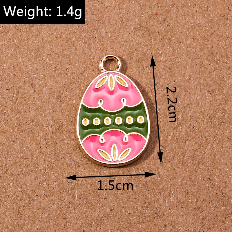 10 stücke Cartoon Emaille Tier Küken Ei Charme für Schmuck Machen Frauen Nette Tropfen Ohrringe Anhänger Halsketten DIY Handwerk Liefert – Detail 18