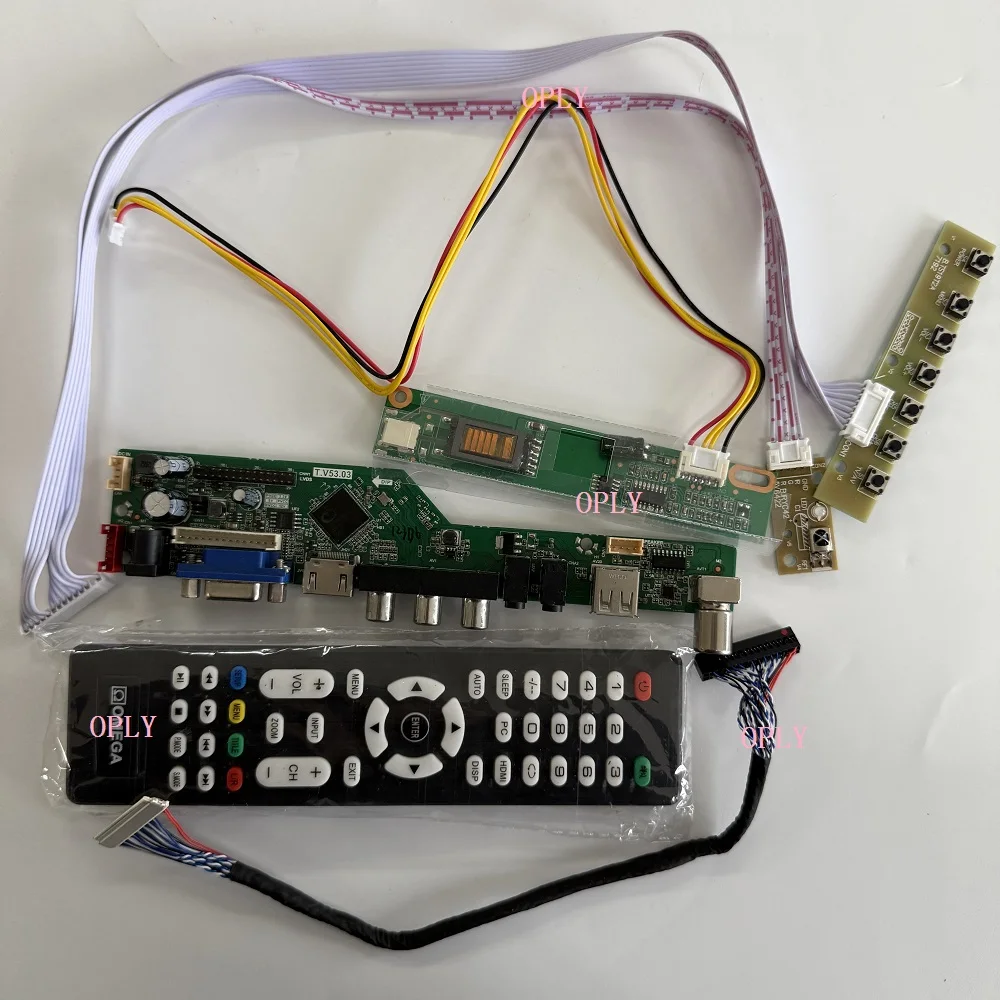 Placa controladora de TV, compatível com HDMI, áudio AV VGA para LTN154P3 LTN154P3-L02 1680 × 1050 15.4 "30 pinos 1 lâmpadas LCD tela LED