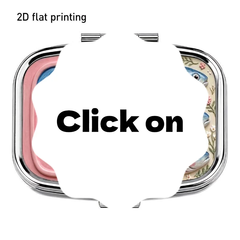 2 Compartments Metal Pill Box, It's Fine I'm Fine Sardine Print Portable Pocket Pill Case, Mini Travel Medicine Storage Contain