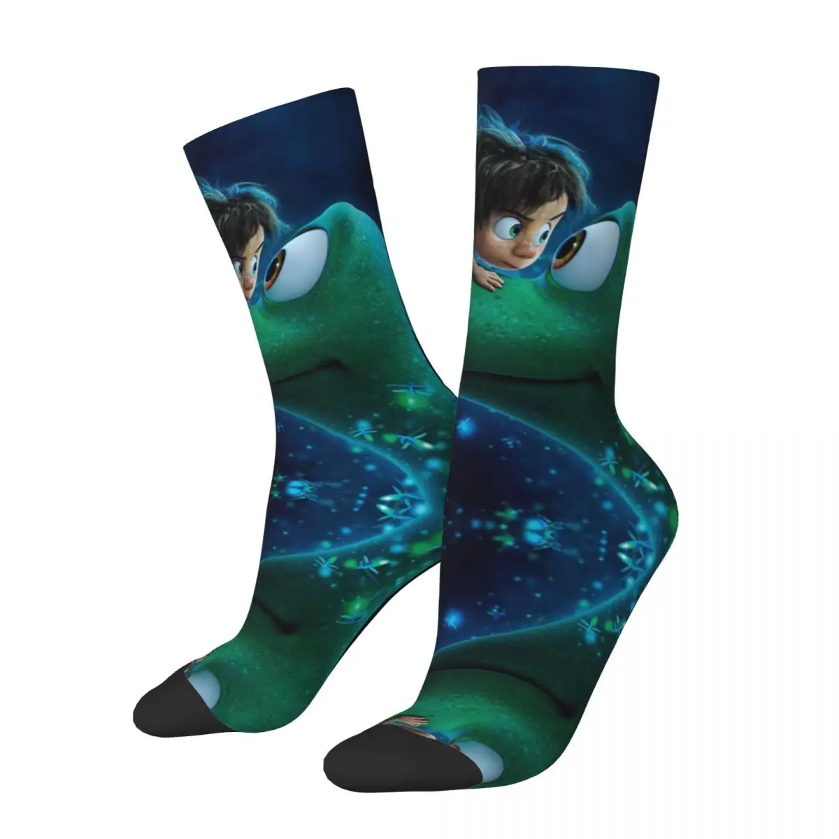 Hip Hop Vintage Arlo And Spot Crazy Men's compression Socks Unisex Disney The Good Dinosaur Printed Funny Happy Crew Sock Boys