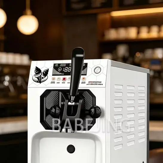 BABEJING Desktop Soft Ice Cream Maker Single Flavor Freshness-Preserving Cold Beverage Machine Smoothie Maker for Home Use