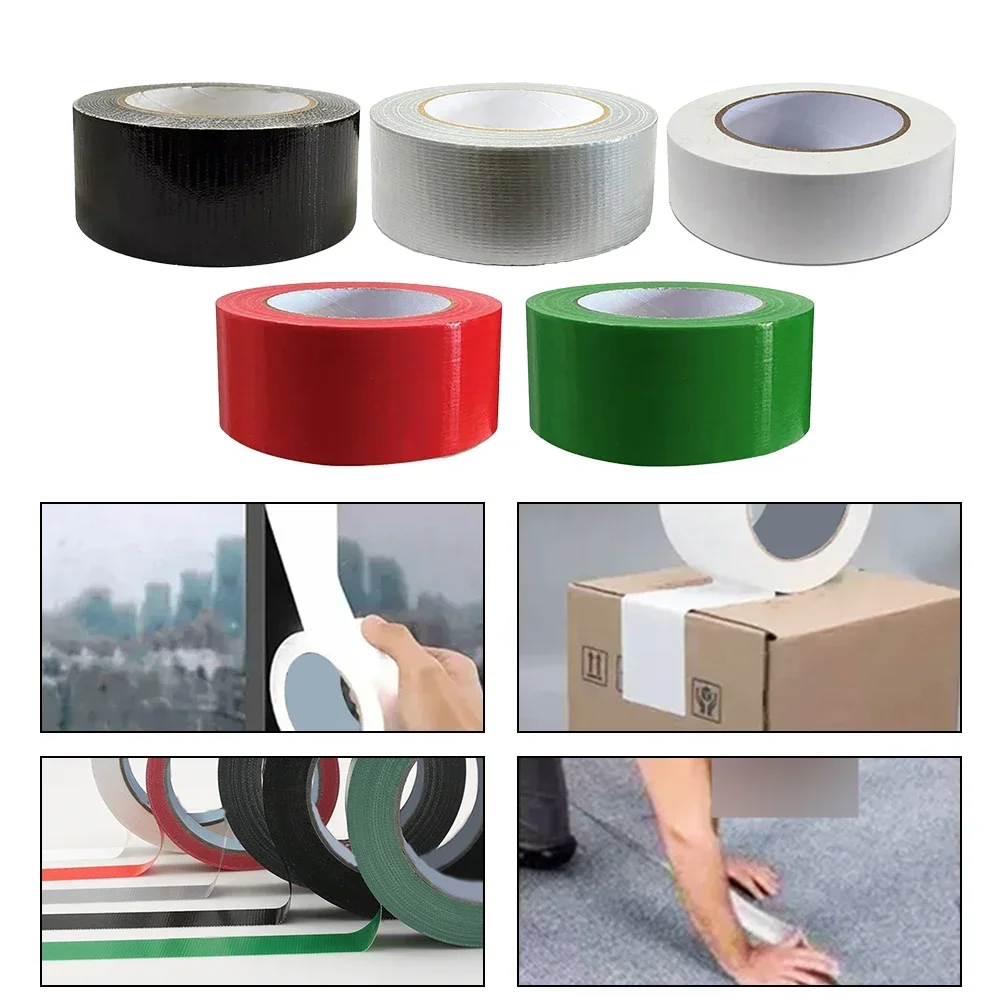 

Professional Grade Sturdy and Flexible Cloth Tape Red Black Silver White Green 50MM * 50M Waterproof and Windproof