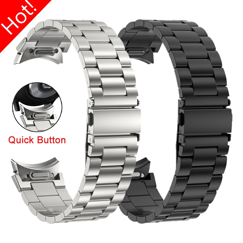 

No Gaps Stainless Steel Strap for Samsung Galaxy Watch 7 6 5 4 40mm 44mm Metal Bracelet for Watch 6 Classic 43mm 47mm 5Pro Band