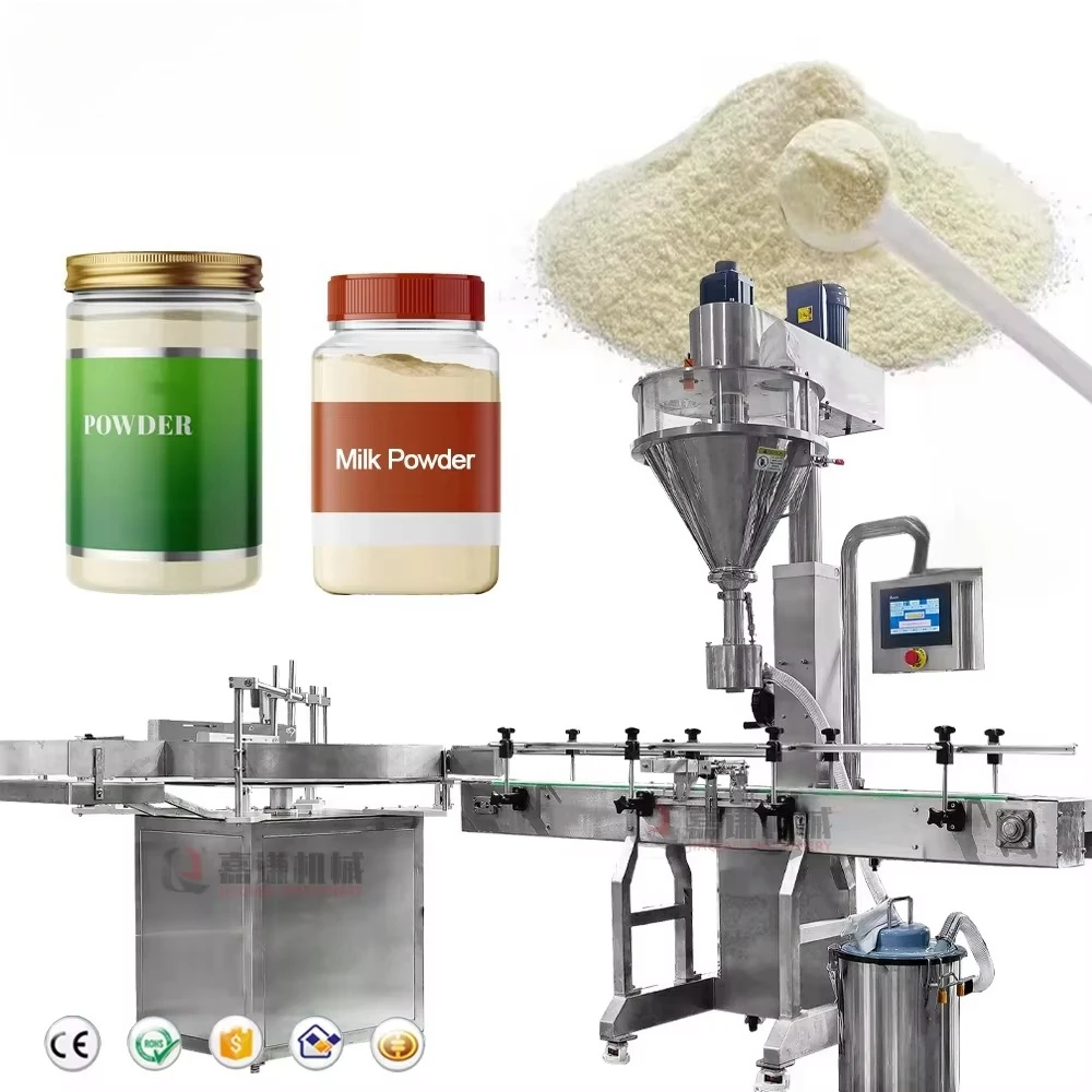 Hot Sales Automatic Protein Milk Powder Filling Line Fat Filled Jar Machine Price