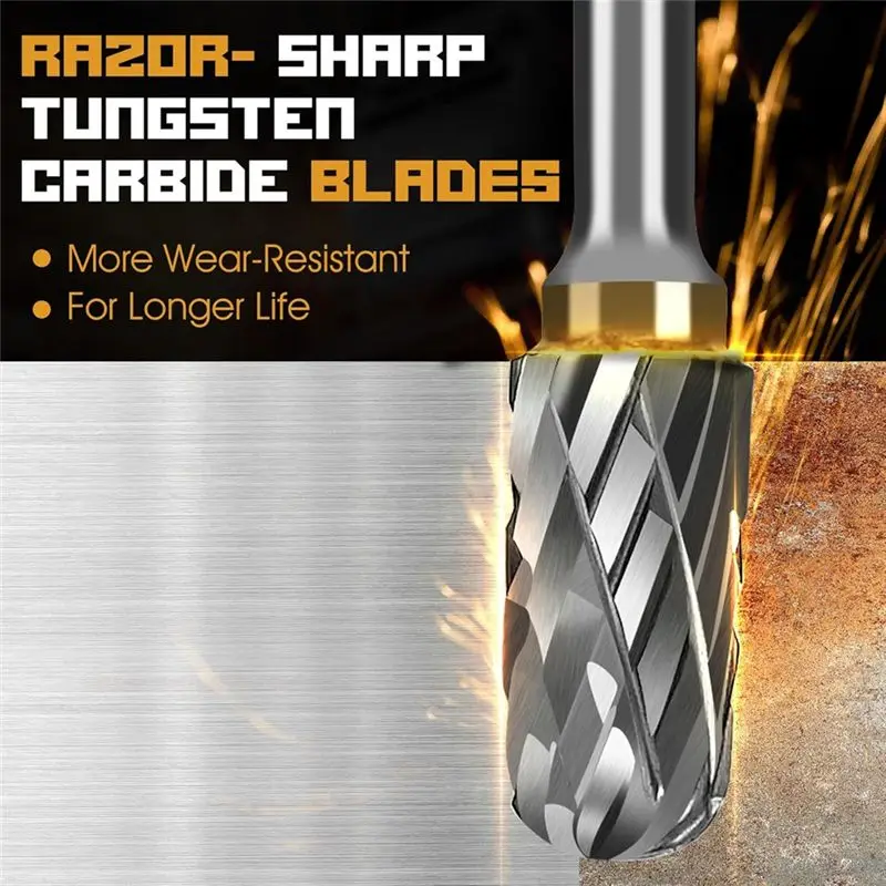 BAAJ-20Pcs 1/8 Inch Shankcarbide Burr Set Compatible With Dremelbits Tool For Stone Wood Carving Cutting Engraving Polishing