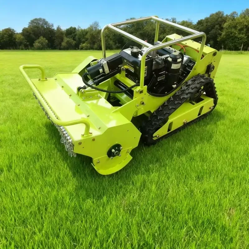 Best-Selling 48v CE-Certified All-Terrain Remote Control Flail Type Lawn Mower for Golf Courses New Release