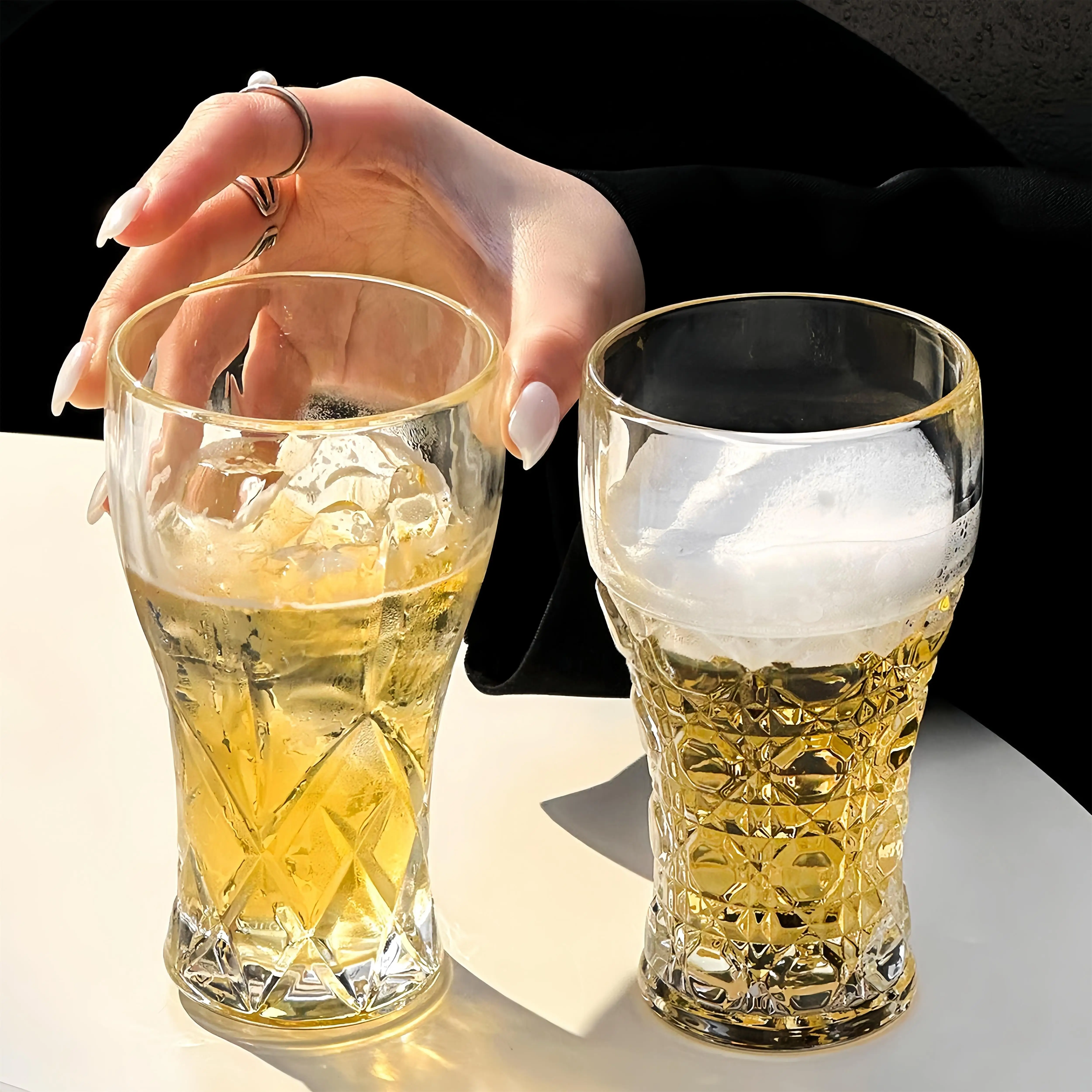 verres-a-biere-de-luxe-pour-usage-domestique-grande-capacite-ensemble-de-verres-a-biere-artisanale-haute-valeur-esthetique-verres-a-jus-style-nordique