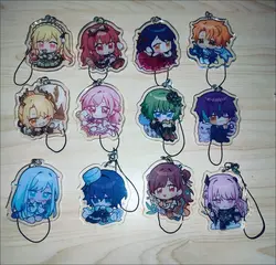 Anime Project Sekai Momoi Airi Yoisaki Kanade Pendant Keychains Acrylic Phone Lanyards Phone Charm Decoration Accessories