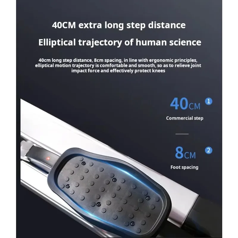 آلة السائر الكهربائية المدمجة بيضاوية الشكل - مدرب صغير متقاطع للمنزل والمكتب، يعزز لياقة الساق والذراع