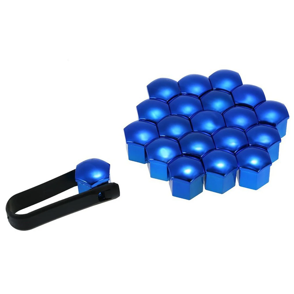 20Pcs Car Wheel Nut Bolt Head Cover Cap 17/19/21mm Cap Protective Bolt Caps Exterior Decoration Protecting Bolt Rims Screws Plug