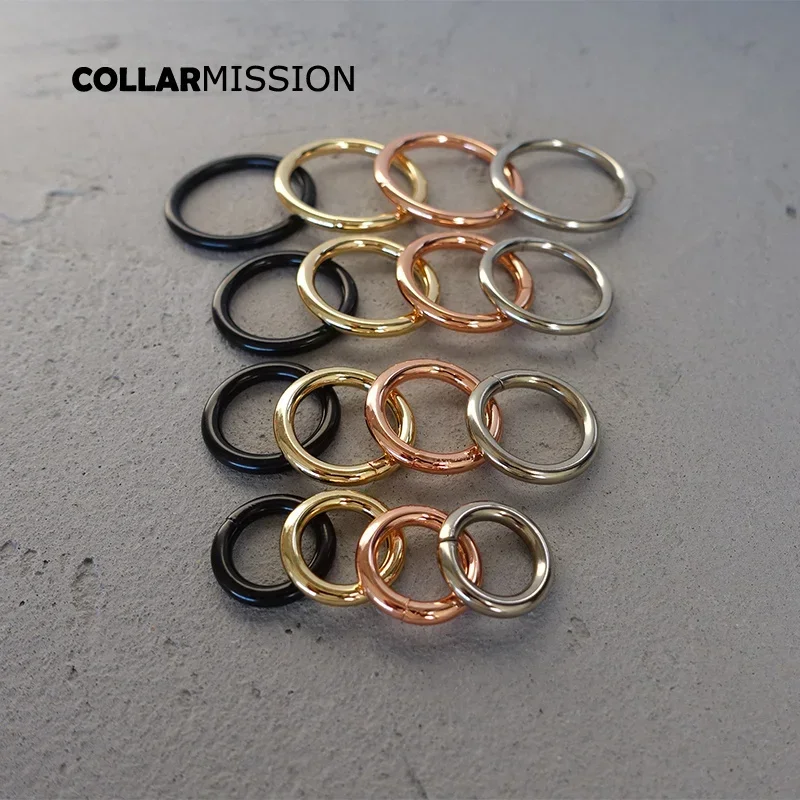 1pc Retailing nickel plated O-Rings webbing  bags garment accessory non welded metal O ring 4 sizes  and 4 colours