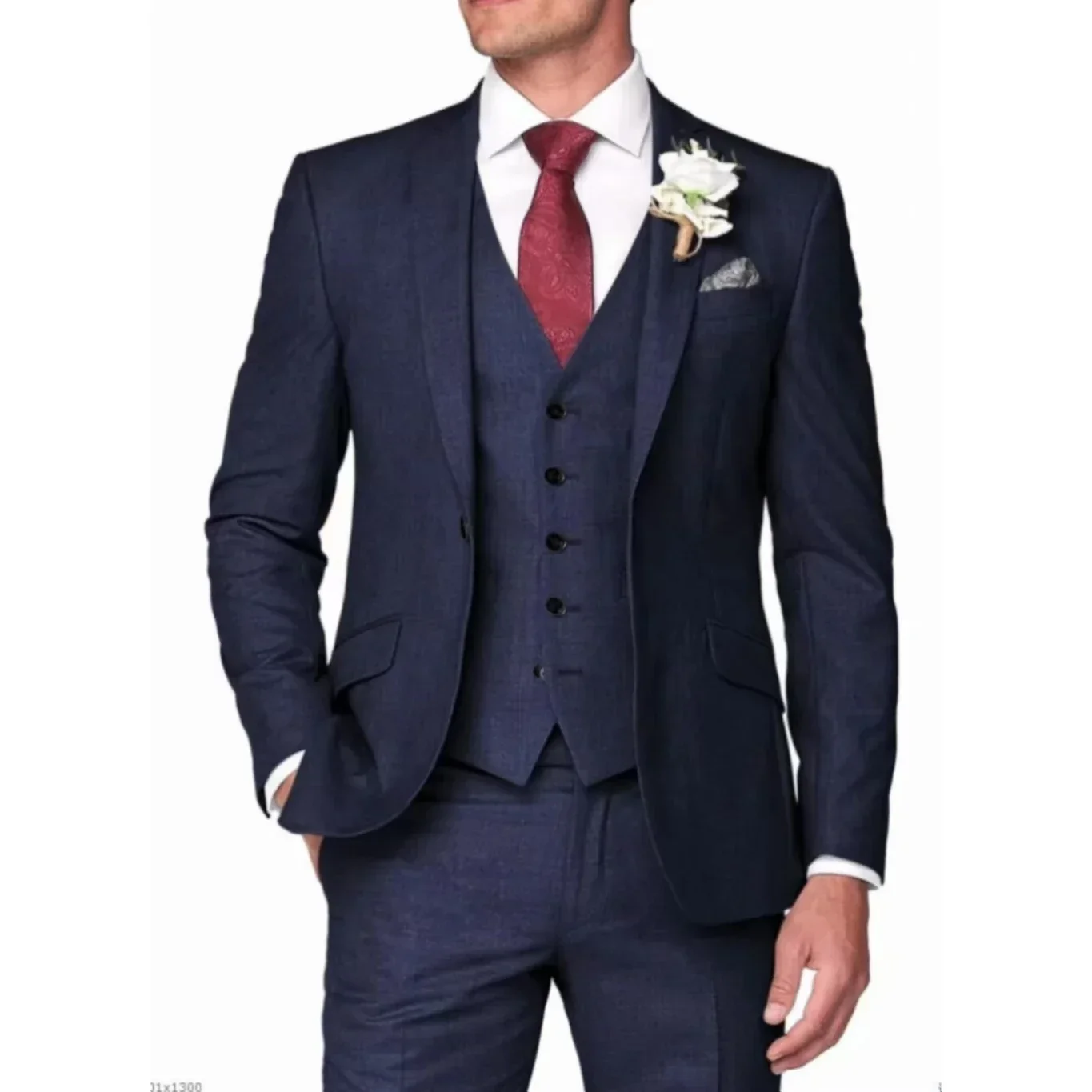 

Elegant Men's Suit 3 Pieces Men Costumes Colorful Tuxedo Blazer Vest And Pants Single Button Costumes (Jacket+ Pants +Vest)