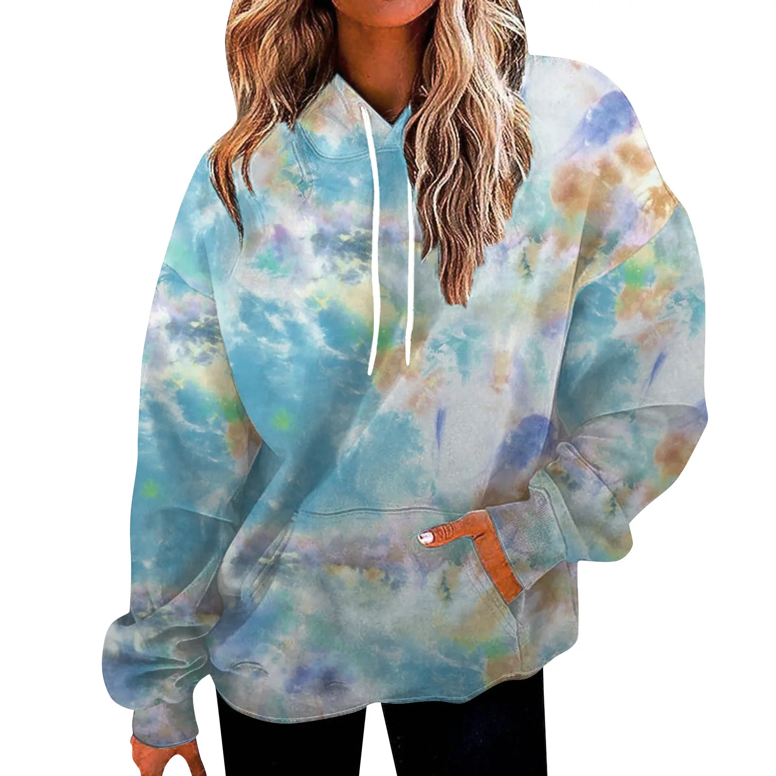 2024 New Product 3D Printed Women's Hoodie Urban Leisure European and American Printed Floral Hoodie Hoodie for Women