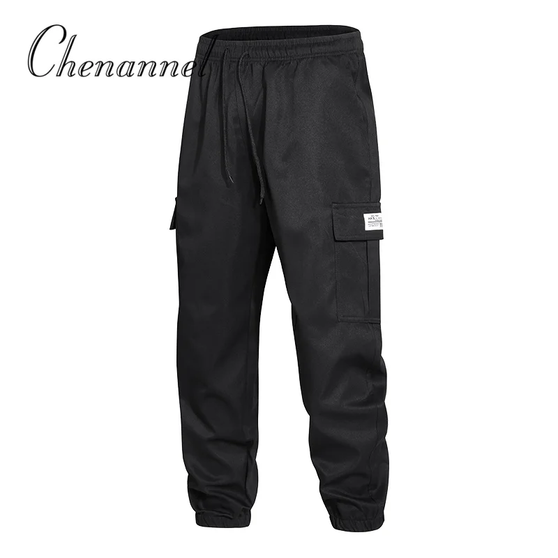 

Men Fashion Casual Pants Spring Autumn Breathable Solid Comfort Sweat Pants New Outdoor Loose Multiple Pockets Cargo Pants Men