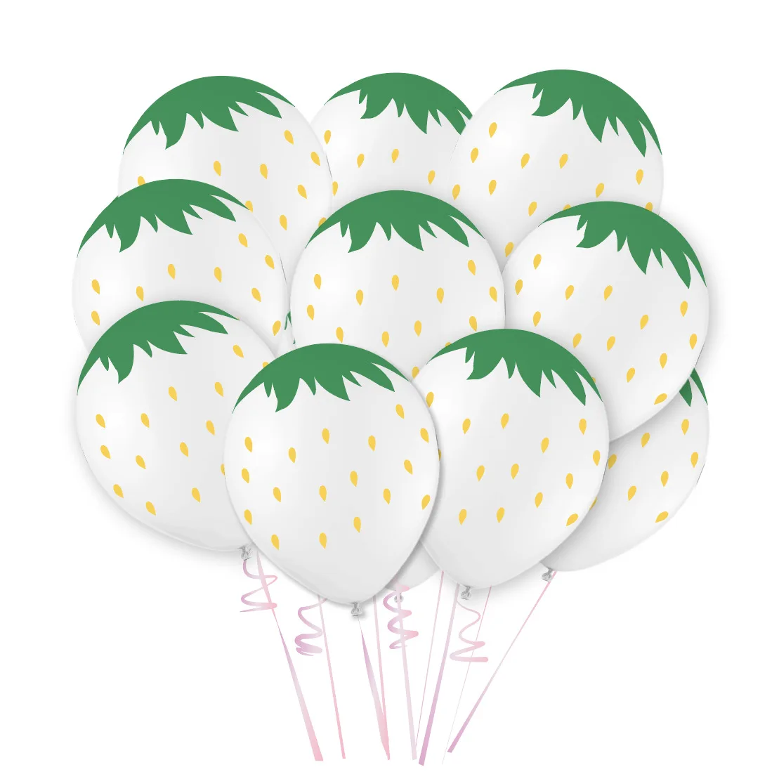 Sommerliche Erdbeer-Latexballons Süße Erdbeer-Rot-Rosa-Weiße Happy-Birthday-Deko für Mädchen Babyparty-Zubehör – Detail 6