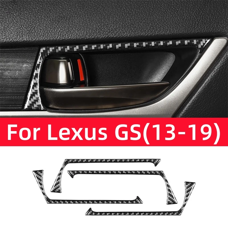 

For Lexus GS 2013-2019 Car Interior Accessories Carbon Fiber Car Door Handle Frame Trim Cover Decoration Stickers