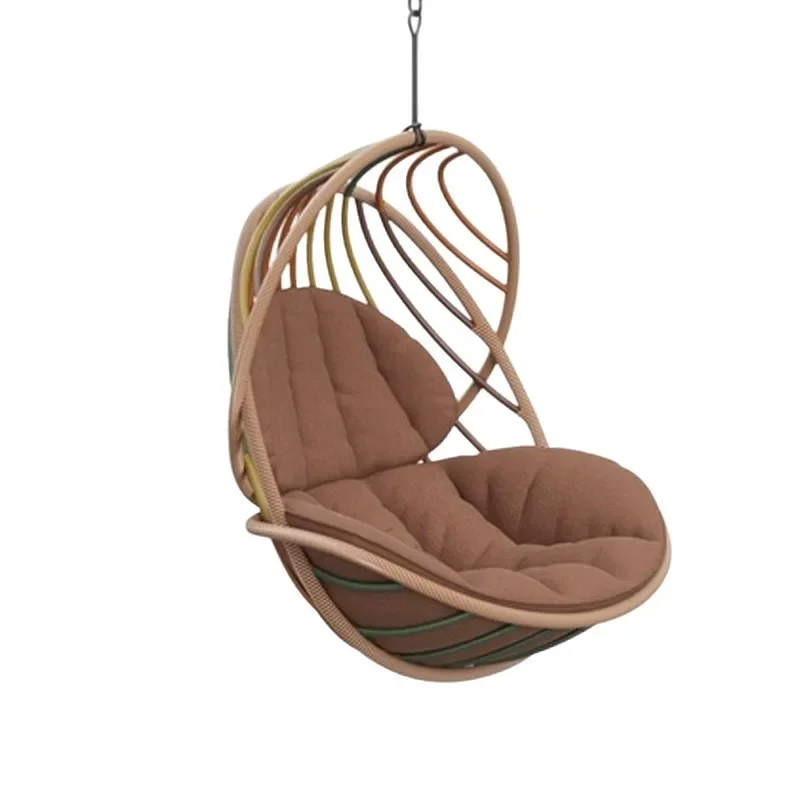 Outdoor villa, terrace   chair, rattan  basket rocking chair